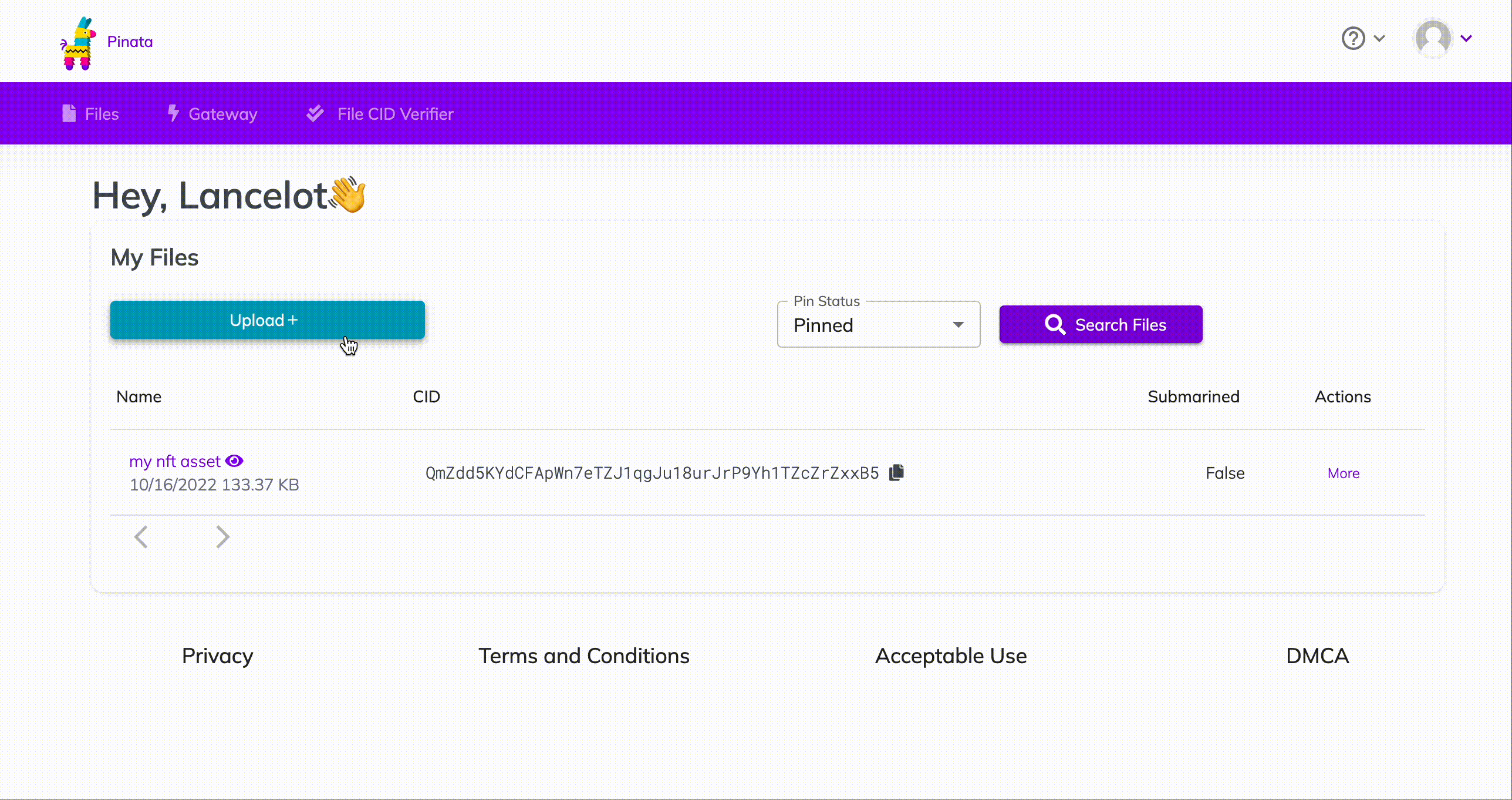 How to upload your nft-metadata.json to Pinata